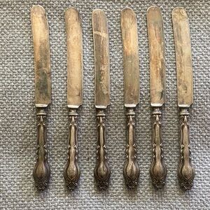 Associated Silver Co. Yourex XXXX Special Siver Plated Knives Set of 6